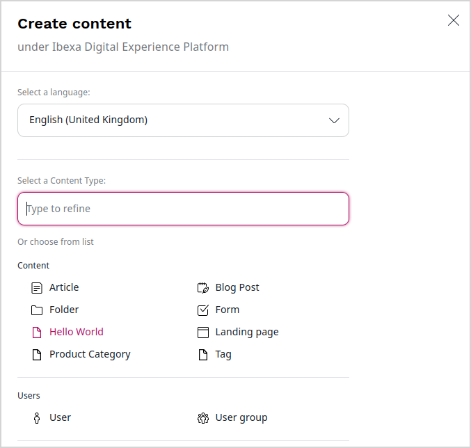 Creating Hello World