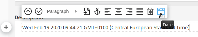 Custom plugin inserting the current date into RichText