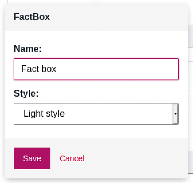 FactBox Tag