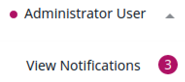 Notification in profile