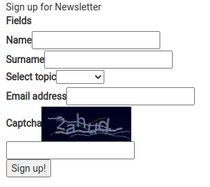 Newsletter Form Block
