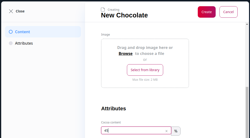Creating a product with a custom Percent attribute