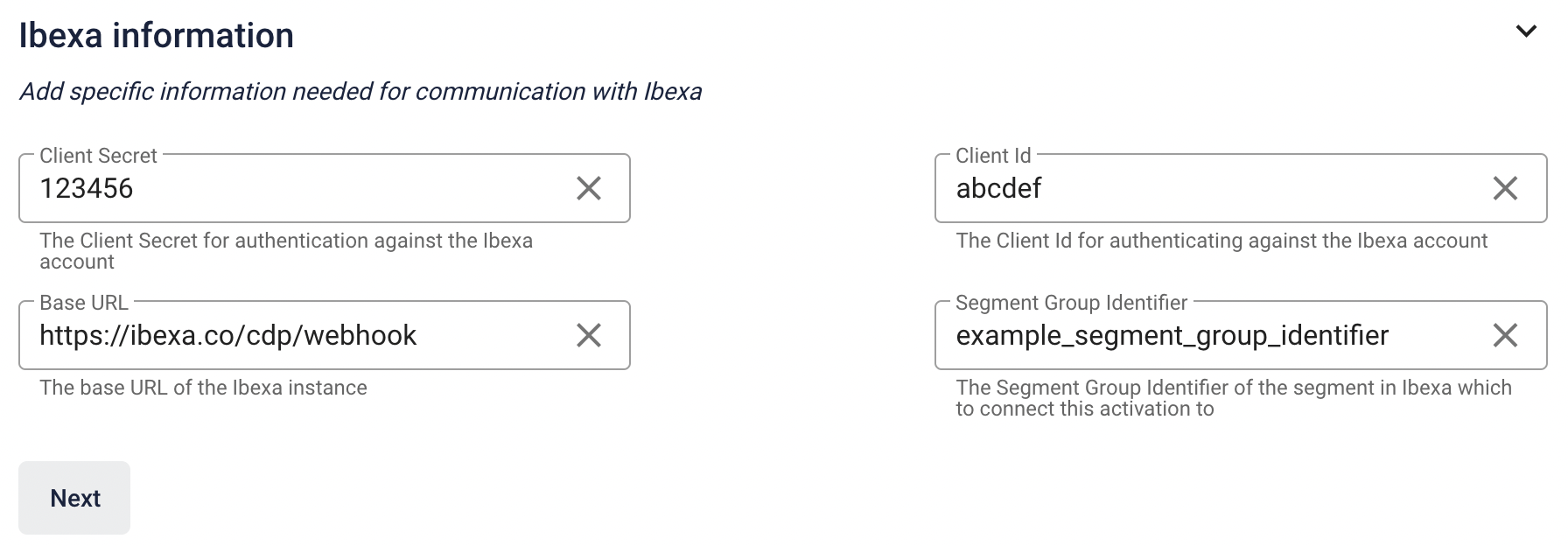 Ibexa Information - Activation