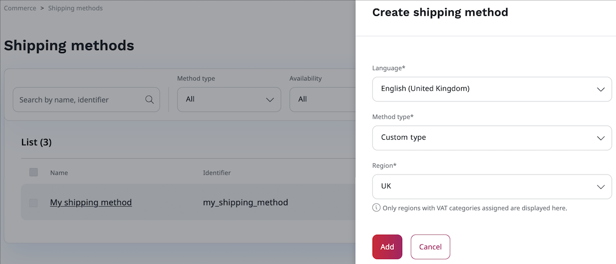 Creating a shipping method of custom type