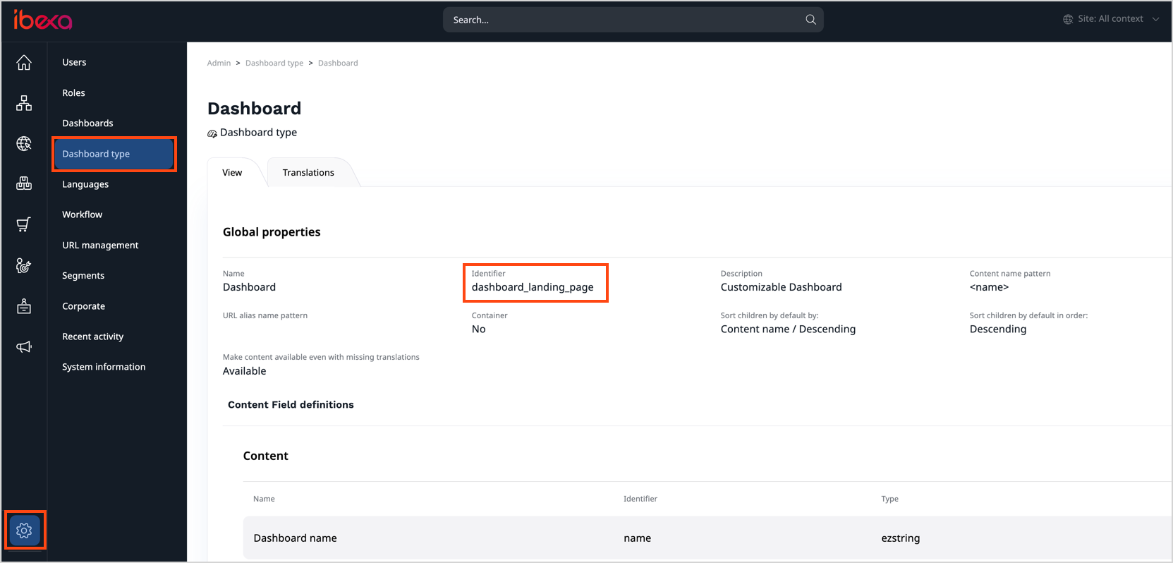 Content type identifier