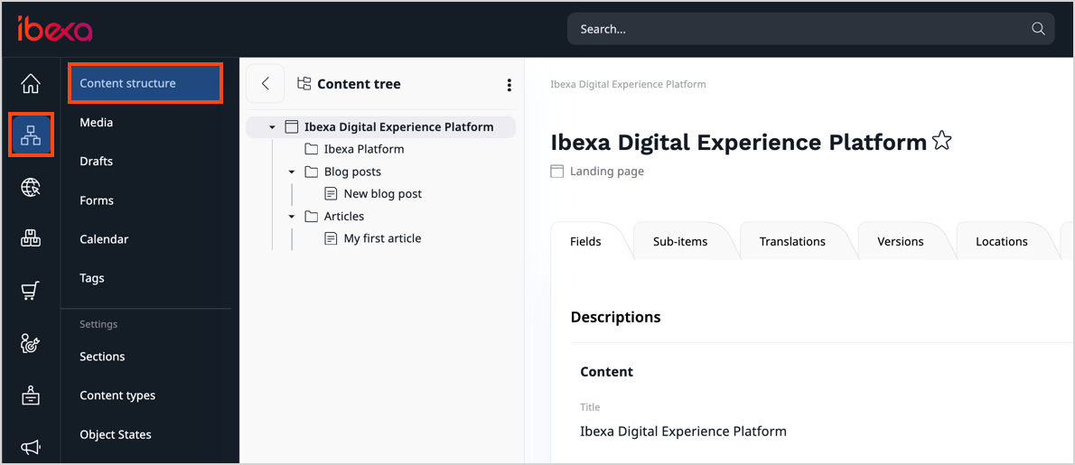 Content structure