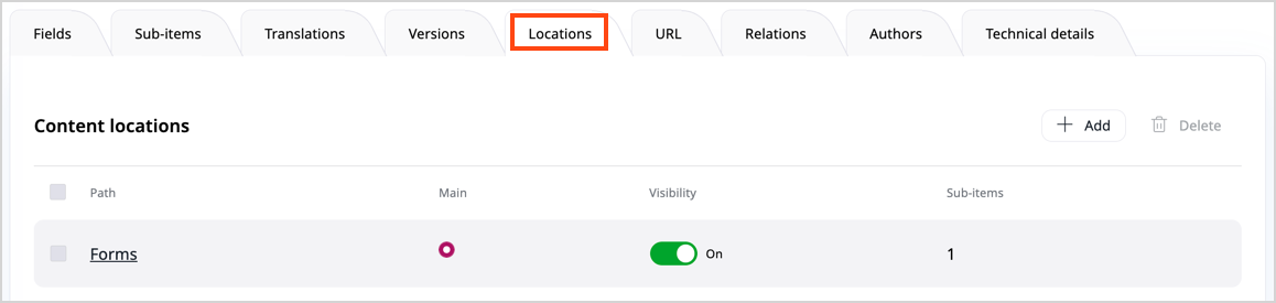 Location visibility