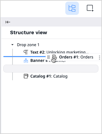 Structure view - drag and drop