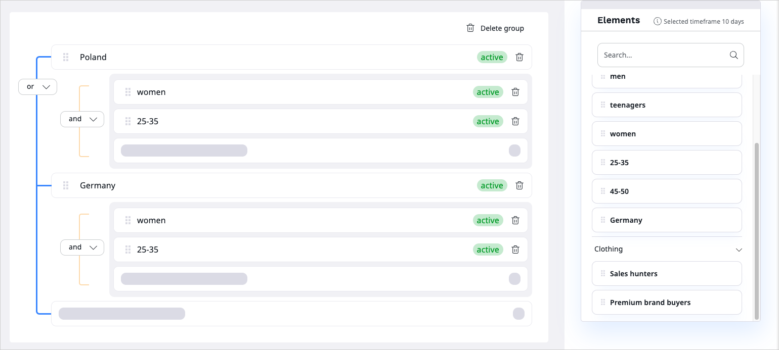 Segment management