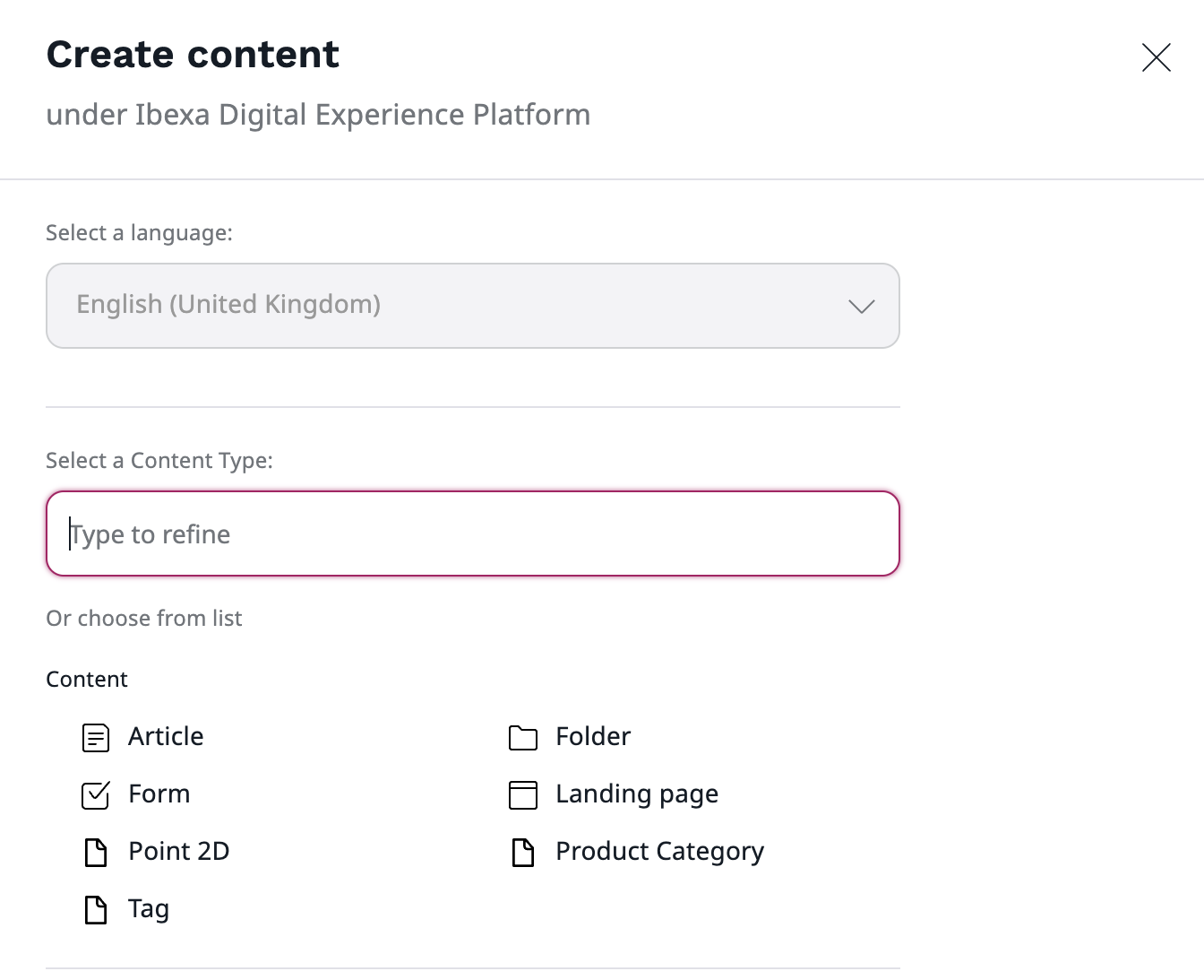 Selecting Point 2D from sidebar