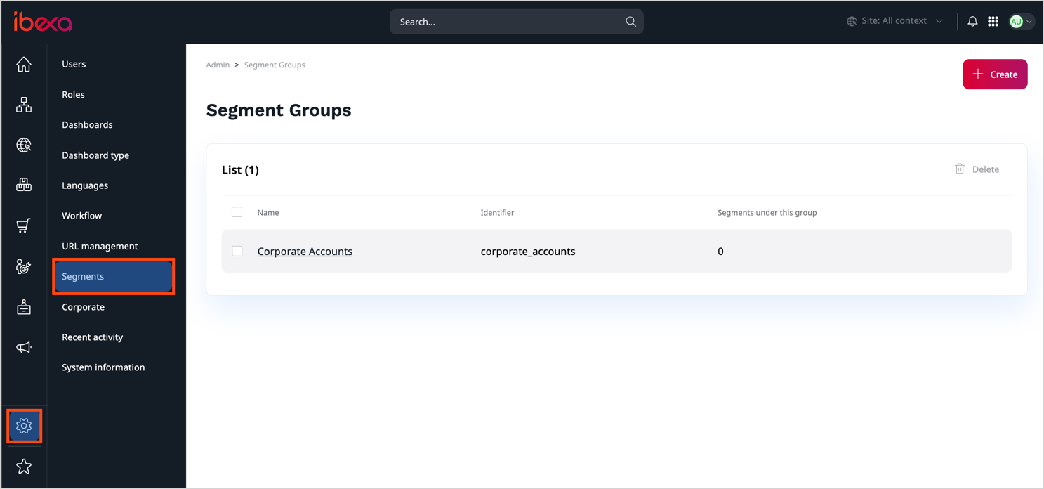 Segment groups