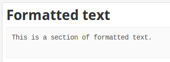 Formatted Text in Online Editor