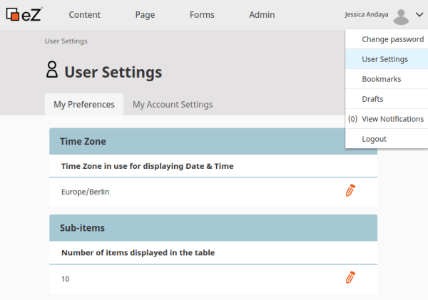 Setting for subitems limit in user preferences