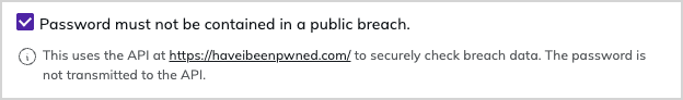 Protection against using breached passwords