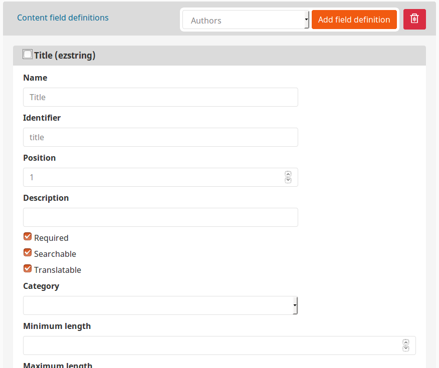 Adding and removing fields