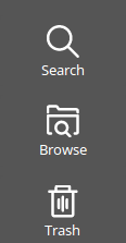 Content browser in the menu