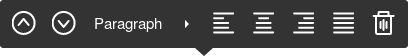 Online Editor menu