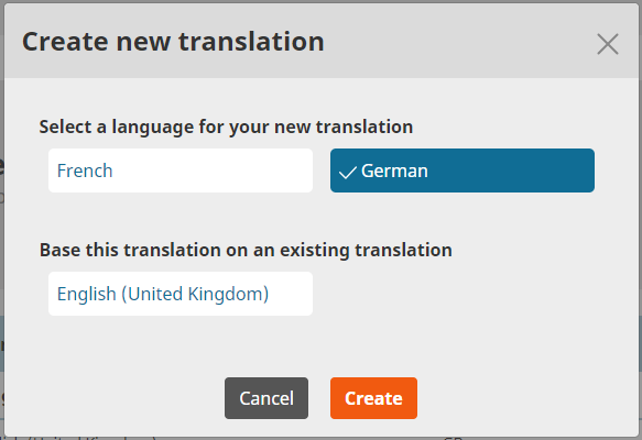 Adding a new translation