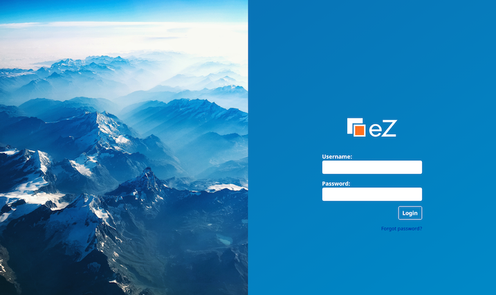 Login screen