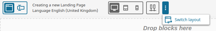 Switching Page layouts