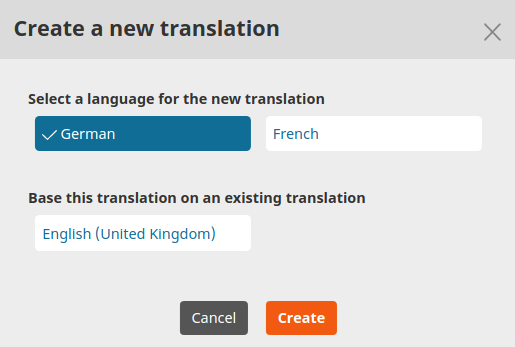 Adding a new translation