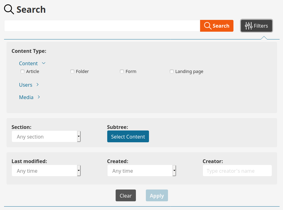 Filtered Search