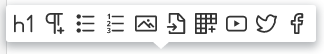 Available Rich Text block elements