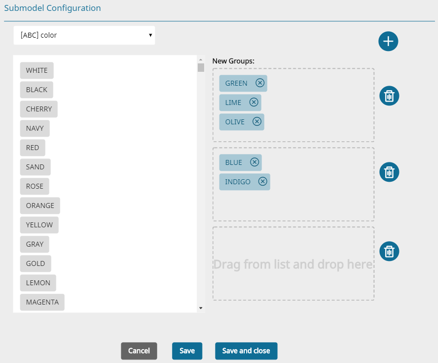 Attribute configuration