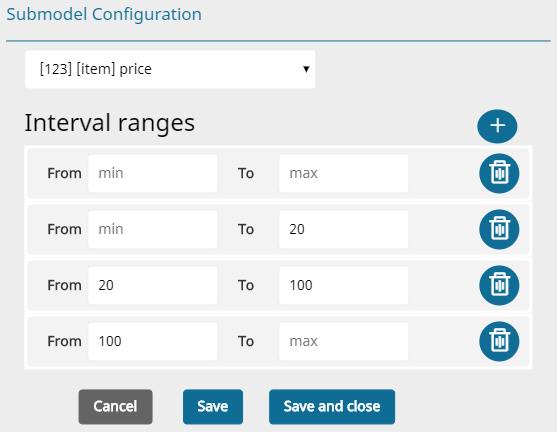 Submodel configuration