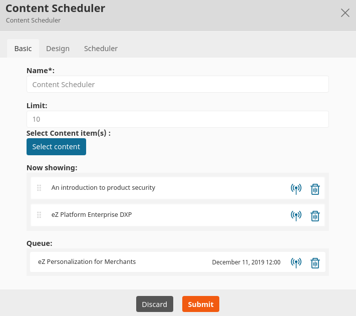 Content Scheduler