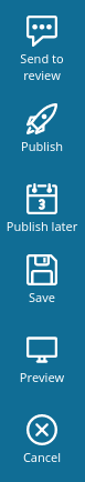 Publishing options Publishing options