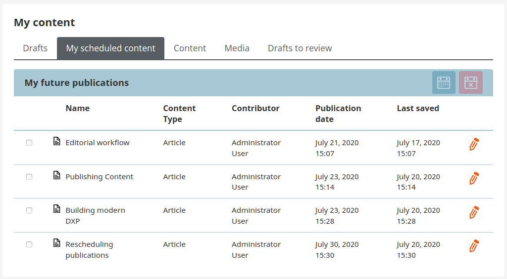 Reschedule or cancel in Dashboard