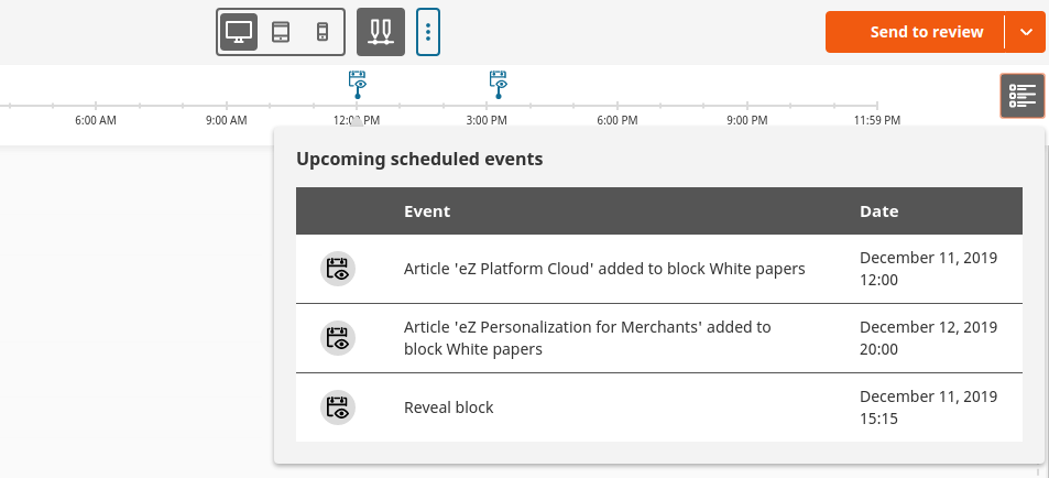 List of upcoming events in the timeline