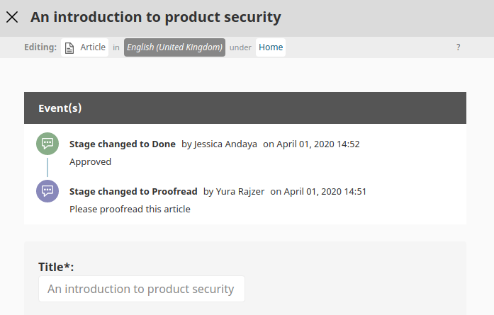 Review queue in the dashboard
