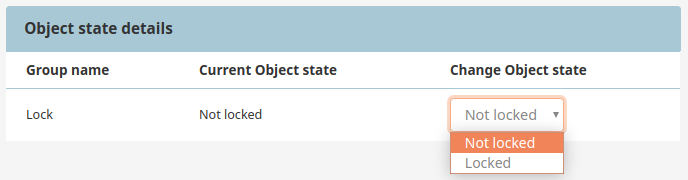 Object state details