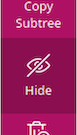 Hide content icon