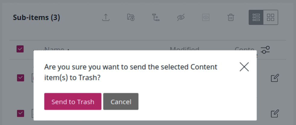 Multi-file delete