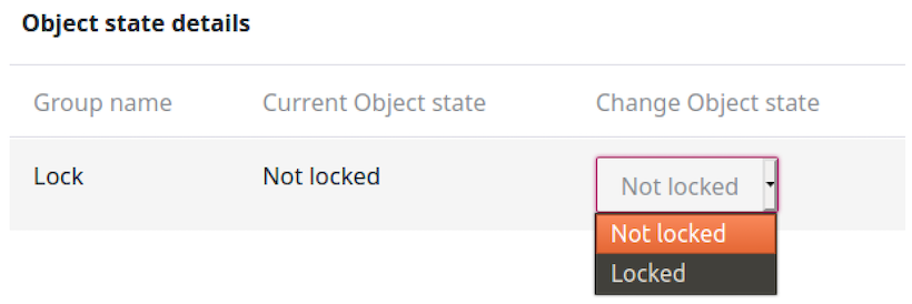 Object state details