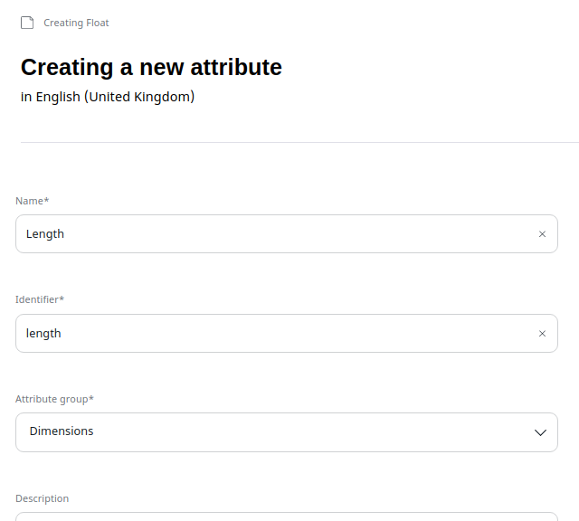 Creating an attribute in a group