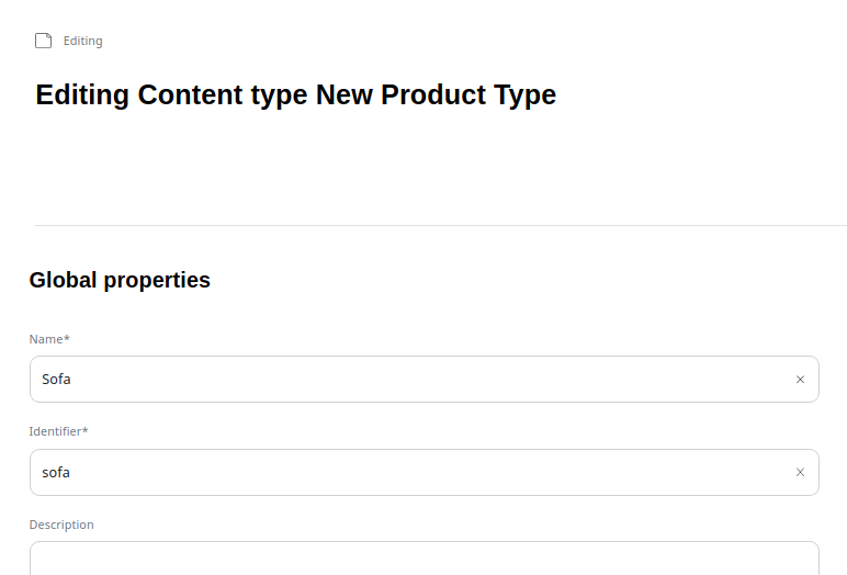 Adding a product type
