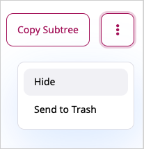 Hide content icon