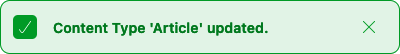 Confirmation message Confirmation message