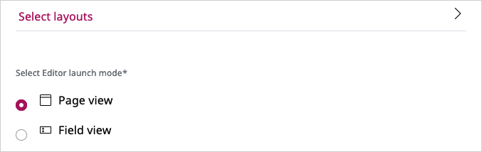Editor launch mode