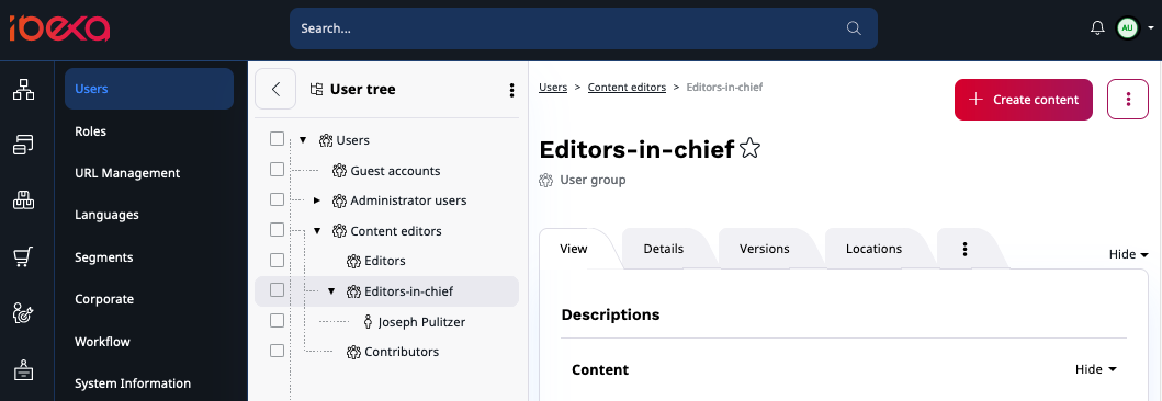 User groups