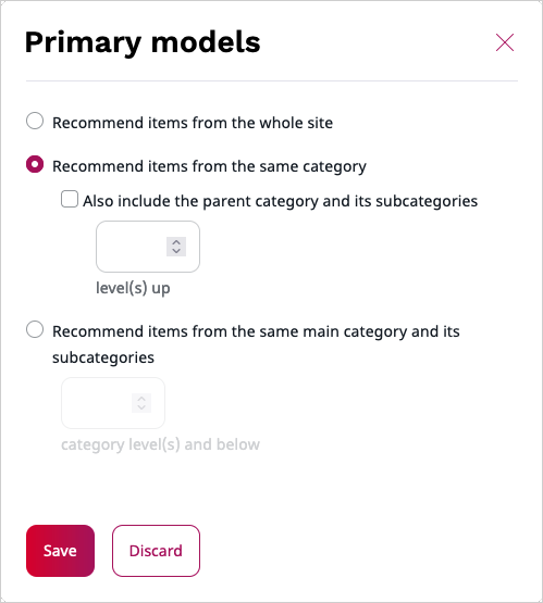 Category path filters