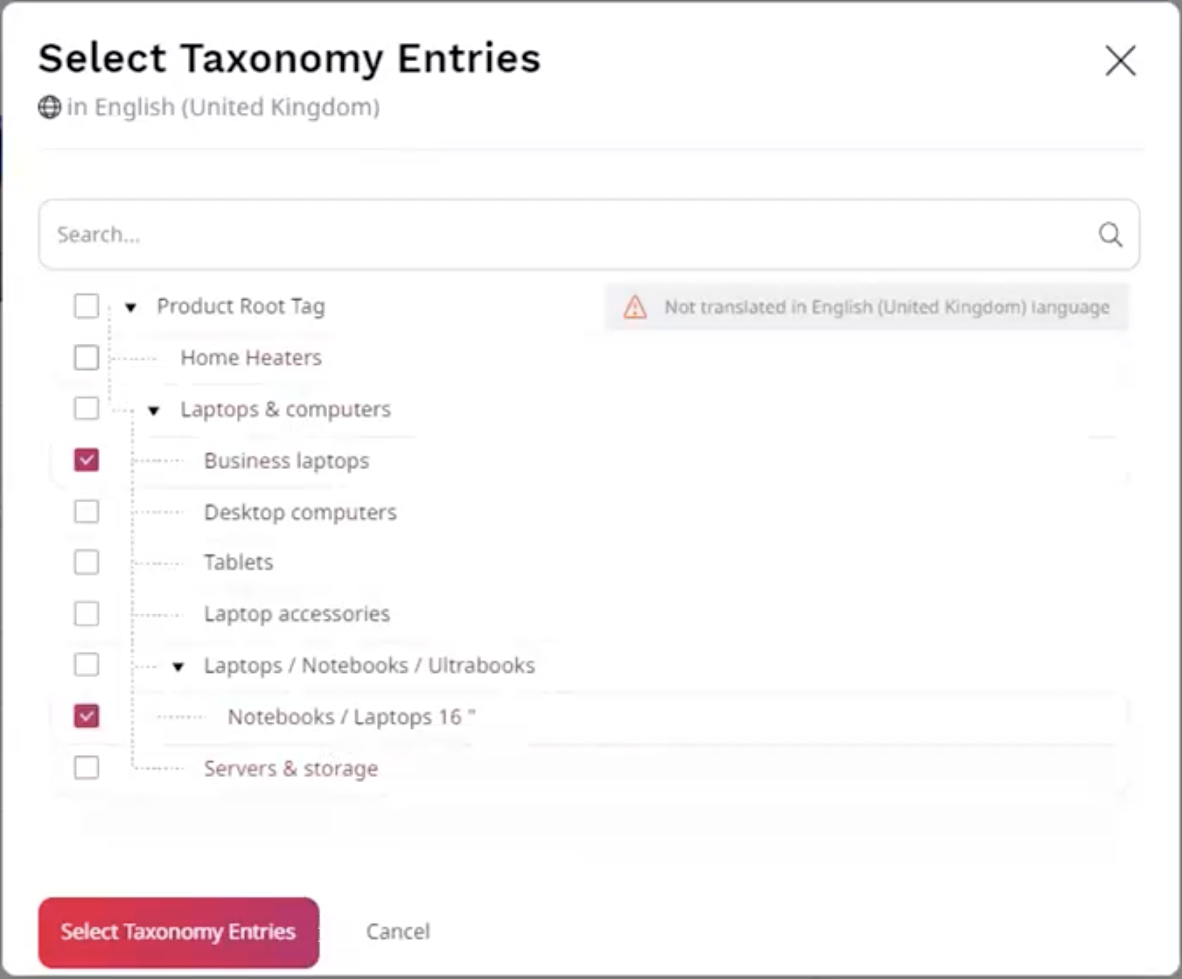Adding product categories