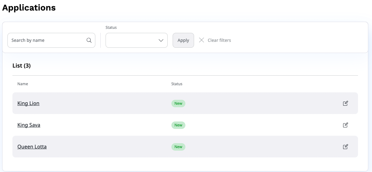 List of applications