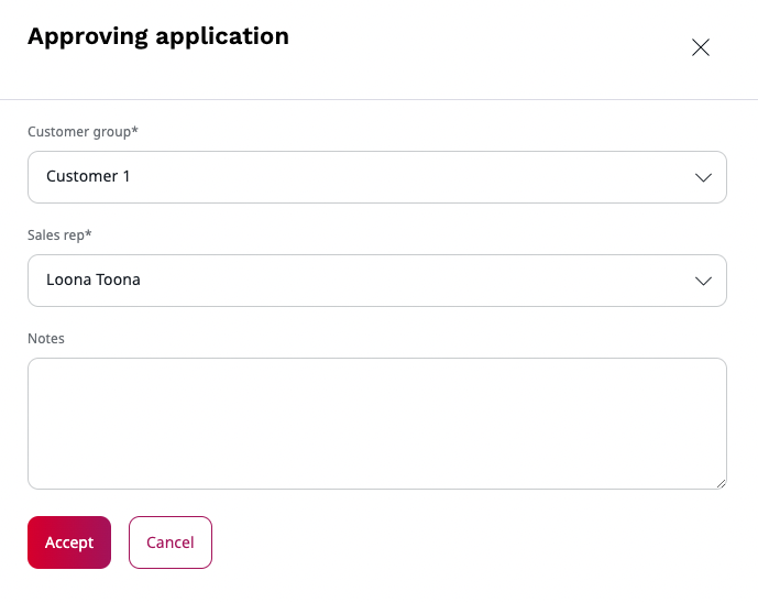 Application approval