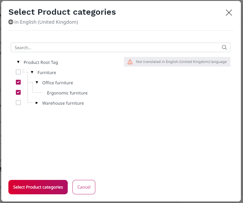 Adding product categories