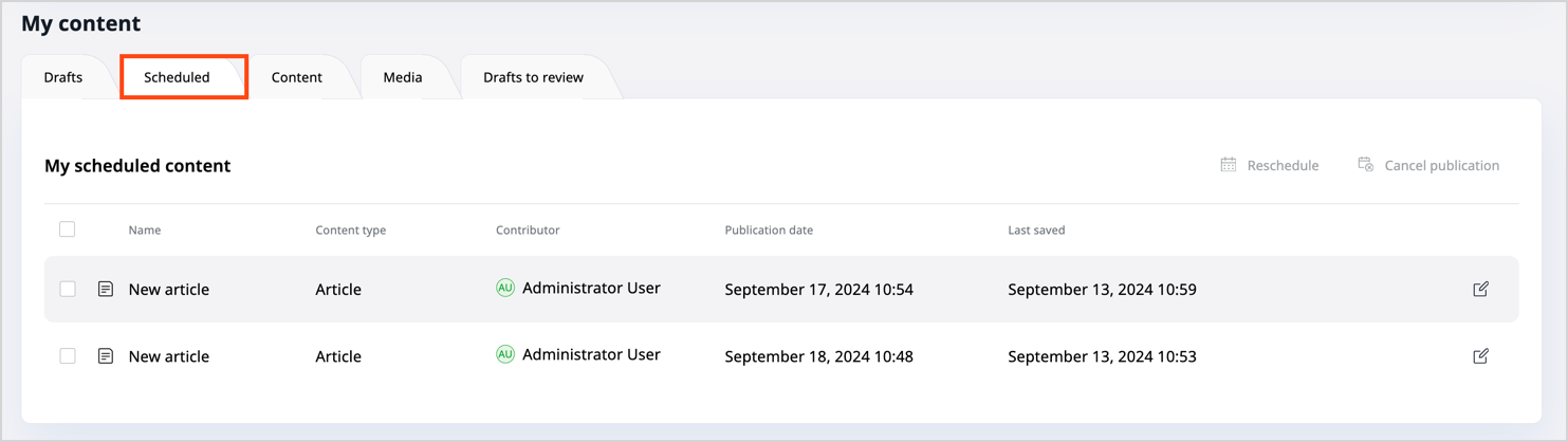 Reschedule or cancel with the dashboard